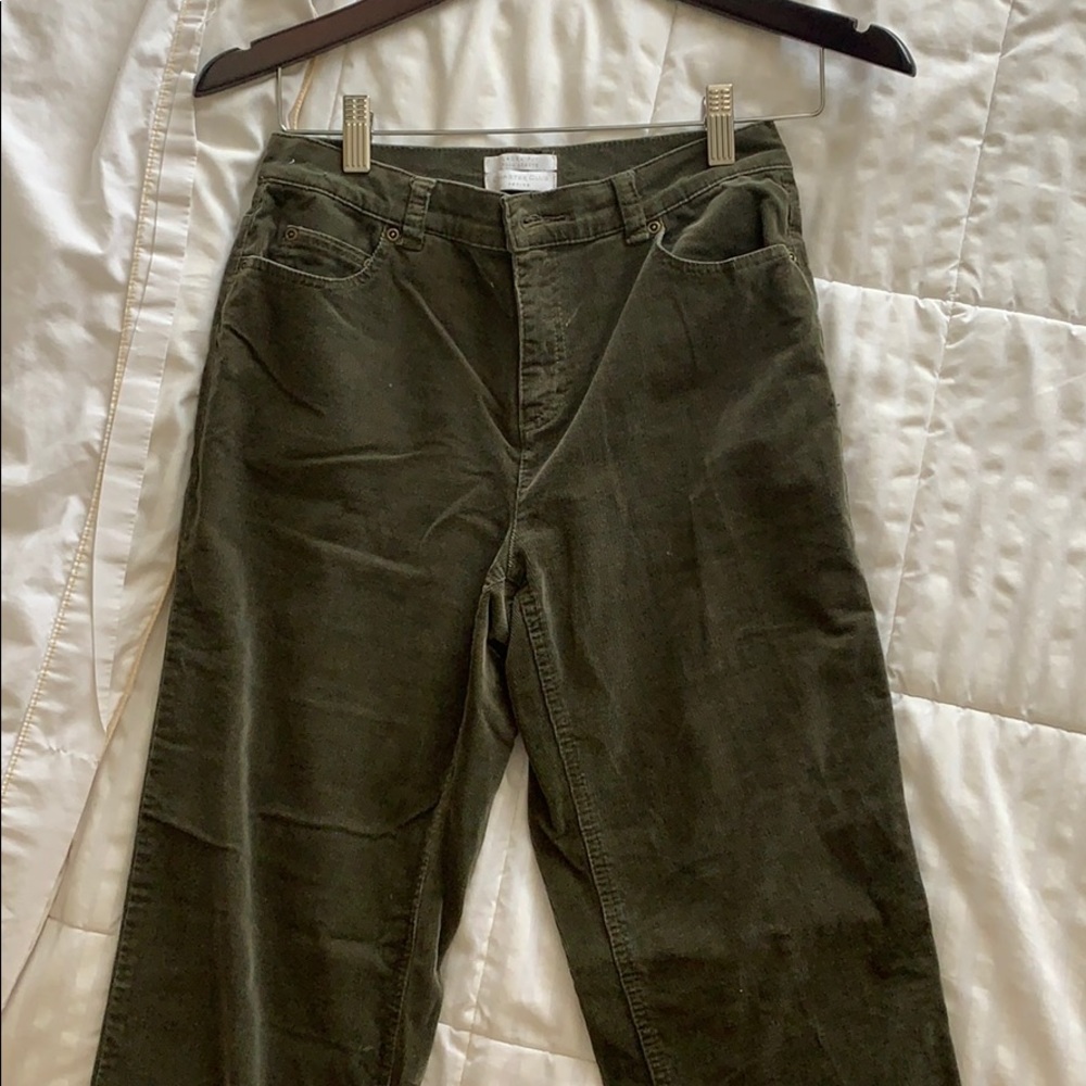 Olive green corduroy pants